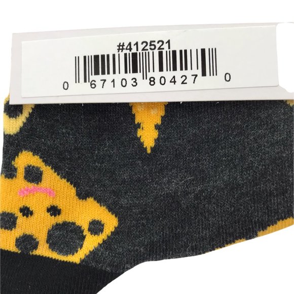 New NWT Yo Socks Mac n Cheese with macaroni and cheese print Women's 6-11 Large - Picture 8 of 9